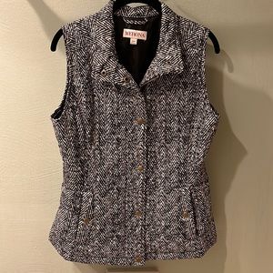 Merona black and white vest